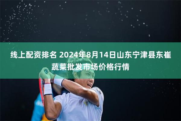 线上配资排名 2024年8月14日山东宁津县东崔蔬菜批发市场价格行情