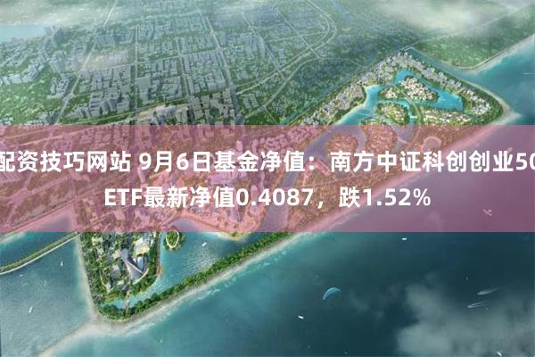 配资技巧网站 9月6日基金净值：南方中证科创创业50ETF最新净值0.4087，跌1.52%