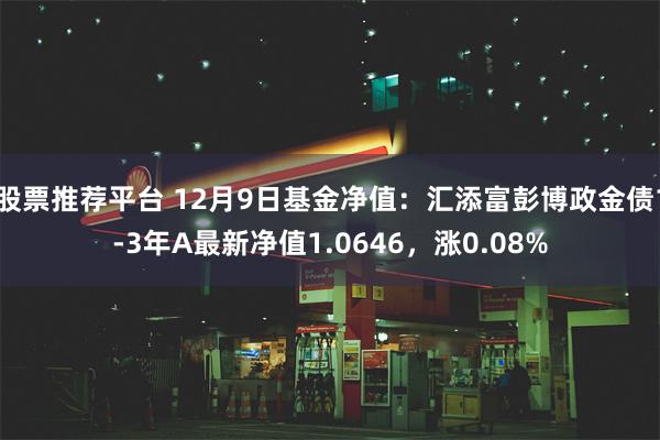 股票推荐平台 12月9日基金净值：汇添富彭博政金债1-3年A最新净值1.0646，涨0.08%